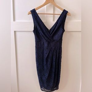 Navy Blue - Le Chateau lace mini dress